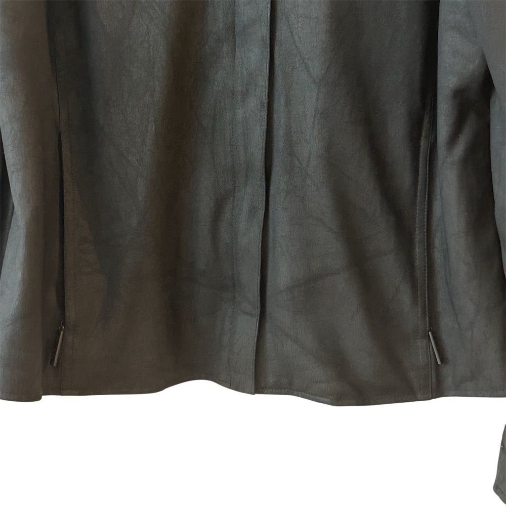 Nicole Miller Women's Black Basic Jacket Size L Z… - image 7